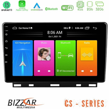 Bizzar cs Series 4core Android13 2+32gb Renault Clio 5 2020-2024 Navigation Multimedia Tablet 9 u-cs-Rn1389
