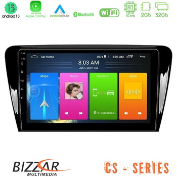 Bizzar cs Series 4core Android13 2+32gb Skoda Octavia 7 Navigation Multimedia Tablet 10 u-cs-Sk007