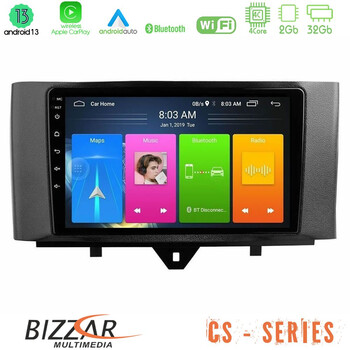 Bizzar cs Series 4core Android13 2+32gb Smart 451 Facelift Navigation Multimedia Tablet 9 u-cs-Sm0831