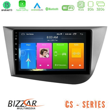 Bizzar cs Series 4core Android13 2+32gb Seat Leon Navigation Multimedia Tablet 9 u-cs-St0839