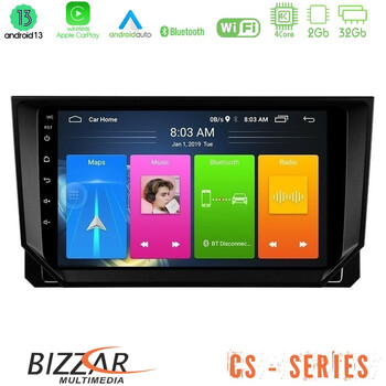 Bizzar cs Series 4core Android13 2+32gb Seat Arona/ibiza Navigation Multimedia Tablet 9 u-cs-St0888