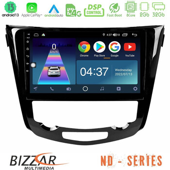 Bizzar nd Series 8core Android13 2+32gb Nissan Qashqai j11 (Auto A/c) Navigation Multimedia Tablet 10 u-nd-Ns0004a