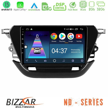 Bizzar nd Series 8core Android13 2+32gb Opel Corsa f 2019-2023 Navigation Multimedia Tablet 9 u-nd-Op1740