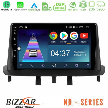 Bizzar nd Series 8core Android13 2+32gb Renault Megane 3 2009-2013 Navigation Multimedia Tablet 9 u-nd-Rn0718