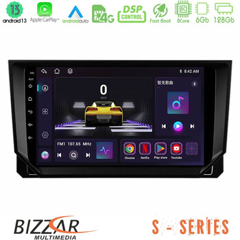 Bizzar s Series Seat Arona/ibiza 8core Android13 6+128gb Navigation Multimedia Tablet 9 u-s-St0888