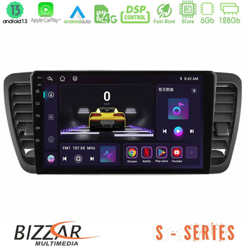 Bizzar s Series Subaru Legacy/outback 2002-2008 8core Android13 6+128gb Navigation Multimedia Tablet 9 u-s-Su0969
