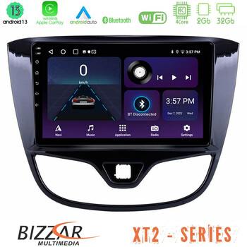 Bizzar xt2 Series 4core Android13 2+32gb Opel Karl 2017-2019 Navigation Multimedia Tablet 9 u-xt2-Op1060