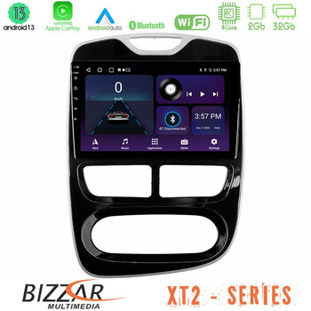 Bizzar xt2 Series 4core Android13 2+32gb Renault Clio 2012-2016 Navigation Multimedia Tablet 10 u-xt2-Rn783