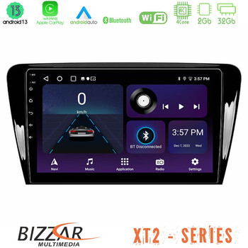 Bizzar xt2 Series 4core Android13 2+32gb Skoda Octavia 7 Navigation Multimedia Tablet 10 u-xt2-Sk007