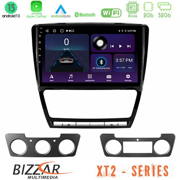 Bizzar xt2 Series 4core Android13 2+32gb Skoda Octavia 5 Navigation Multimedia Tablet 10 u-xt2-Sk229b
