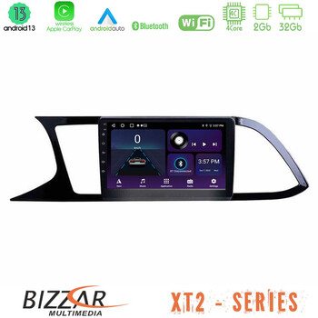 Bizzar xt2 Series 4core Android13 2+32gb Seat Leon 2013 – 2019 Navigation Multimedia Tablet 9 u-xt2-St0790