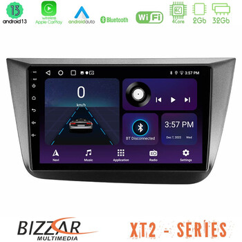 Bizzar xt2 Series 4core Android13 2+32gb Seat Altea 2004-2015 Navigation Multimedia Tablet 9 u-xt2-St0840