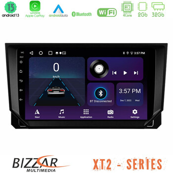 Bizzar xt2 Series 4core Android13 2+32gb Seat Arona/ibiza Navigation Multimedia Tablet 9 u-xt2-St0888