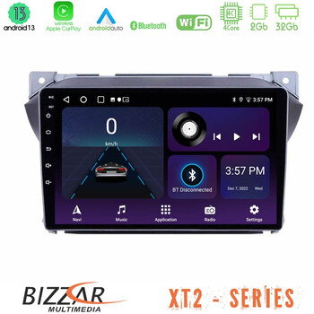 Bizzar xt2 Series Suzuki Alto &Amp; Nissan Pixo 4core Android13 2+32gb Navigation Multimedia Tablet 9″ u-xt2-Sz0423