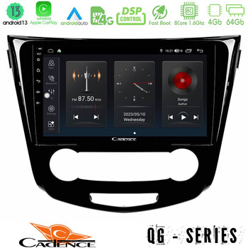 Cadence qg Series 8core Android13 4+64gb Nissan Qashqai j11 (Manual A/c) Navigation Multimedia Tablet 10 u-qg-Ns0004m