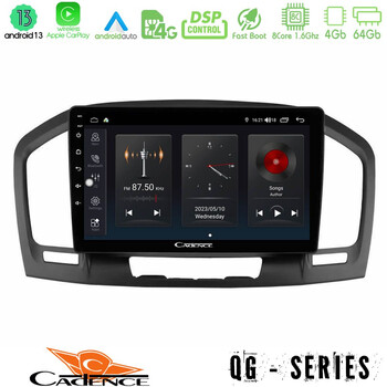 Cadence qg Series 8core Android13 4+64gb Opel Insignia 2008-2013 Navigation Multimedia Tablet 9 u-qg-Op0462