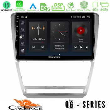 Cadence qg Series 8core Android13 4+64gb Skoda Octavia 5 Navigation Multimedia Tablet 10 u-qg-Sk229s