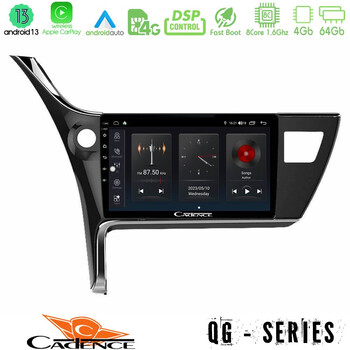 Cadence qg Series 8core Android13 4+64gb Toyota Corolla 2017-2018 Navigation Multimedia Tablet 10 u-qg-Ty0158