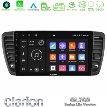 Clarion Gl700 Lite Series 8core Android11 2+32gb Subaru Legacy/outback 2002-2008 Navigation Multimedia Tablet 9 με Carplay &Amp; Android Auto u-G72l-Su0969