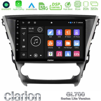 Clarion Gl700 Lite Series 8core Android11 2+32gb Toyota Avensis 2015-2018 Navigation Multimedia Tablet 9 με Carplay &Amp; Android Auto u-G72l-Ty1319