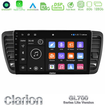 Clarion Gl700 Lite Series 8core Android11 6+128gb Subaru Legacy/outback 2002-2008 Navigation Multimedia Tablet 9 με Carplay &Amp; Android Auto u-G76l-Su0969