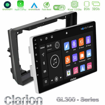 Clarion Gl300 Series 4core Android11 2+32gb Peugeot 308 2013-2020 Navigation Multimedia Tablet 9 με Carplay &Amp; Android Auto u-gl3-Pg0974