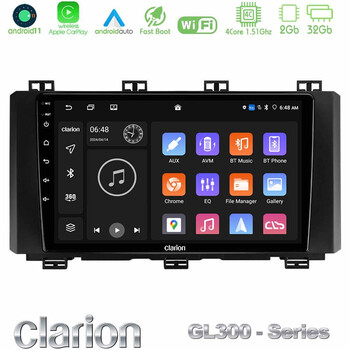 Clarion Gl300 Series 4core Android11 2+32gb Seat Ateca 2017-2021 Navigation Multimedia Tablet 9 με Carplay &Amp; Android Auto u-gl3-St015n