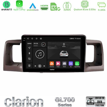 Clarion Gl700 Series 8core Android13 4+64gb Toyota Corolla 2002-2006 Navigation Multimedia Tablet 9 με Carplay &Amp; Android Auto u-gl7-Ty0254