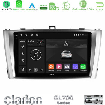 Clarion Gl700 Series 8core Android13 4+64gb Toyota Avensis t27 Navigation Multimedia Tablet 9 με Carplay &Amp; Android Auto u-gl7-Ty0864