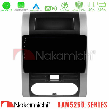 Nakamichi Nam5260 Series 4core Android12 4+64gb Nissan x-Trail t31 Navigation Multimedia Tablet 10 με Carplay &Amp; Android Auto u-n44-Ns0223