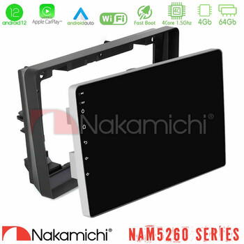 Nakamichi Nam5260 Series 4core Android12 4+64gb Peugeot 308 2013-2020 Navigation Multimedia Tablet 9 με Carplay &Amp; Android Auto u-n44-Pg0974