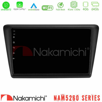 Nakamichi Nam5260 Series 4core Android12 4+64gb Skoda Rapid 2013-2017 Navigation Multimedia Tablet 9 με Carplay & Android Auto u-n44-Sk1067