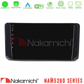 Nakamichi Nam5260 Series Skoda Kamiq 2019-2022 4core Android12 4+64gb Navigation Multimedia Tablet 9″ με Carplay & Android Auto u-n44-Sk1131