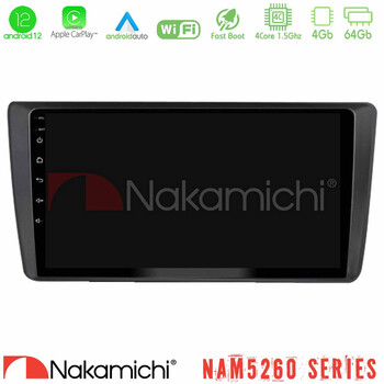Nakamichi Nam5260 Series Skoda Octavia 2004-2012 4core Android12 4+64gb Navigation Multimedia Tablet 9″ με Carplay & Android Auto u-n44-Sk1914