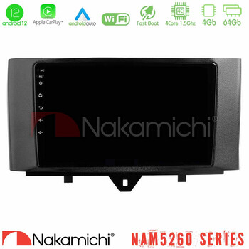 Nakamichi Nam5260 Series 4core Android12 4+64gb Smart 451 Facelift Navigation Multimedia Tablet 9 με Carplay & Android Auto u-n44-Sm0831