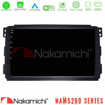 Nakamichi Nam5260 Series 4core Android12 4+64gb Smart 451 Navigation Multimedia Tablet 9 με Carplay & Android Auto u-n44-Sm0833