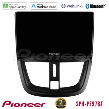 Pioneer sph-Pf97bt Series    Peugeot 207 Multimedia Station 9 (Tablet Style) με Carplay &Amp; Android Auto u-sph-Pg0688