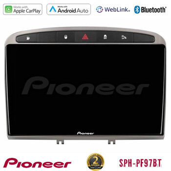 Pioneer sph-Pf97bt Series    Peugeot 308/rcz Multimedia Station 9 (Tablet Style) (Ασημί Χρώμα) με Carplay &Amp; Android Auto u-sph-Pg705s