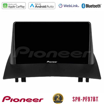 Pioneer sph-Pf97bt Series    Renault Megane 2 2002-2008 Multimedia Station 9 (Tablet Style) με Carplay &Amp; Android Auto u-sph-Rn0717