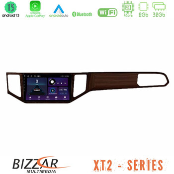 Bizzar xt2 Series 4core Android13 2+32gb vw Sportsvan 2014-2020 Navigation Multimedia Tablet 9 (Ξύλινη Απόχρωση) u-xt2-Vw0135br