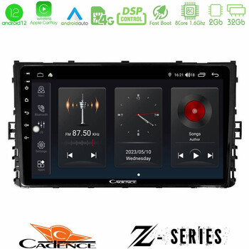 Cadence z Series vw mqb 2017-&Gt; 8core Android12 2+32gb Navigation Multimedia Tablet 9 u-z-Vw0333