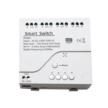 4-CHANNEL SmartTuya WiFi Switch module, Tuya App.