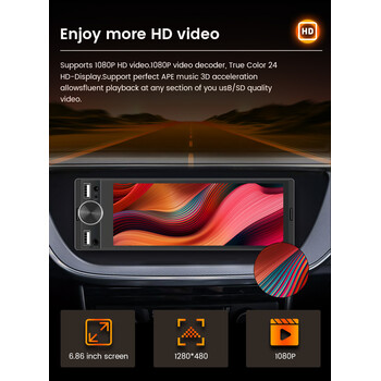 CARMEDIA CMU02MP 1DIN 6.86''