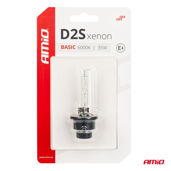03861/AM ΑΝΤΑΛΛΑΚΤΙΚΗ ΛΑΜΠΑ ΧΕΝΟΝ BASIC D2S 12V 6.000k 35W BLISTER CARD AMIO - 1 ΤΕΜ.