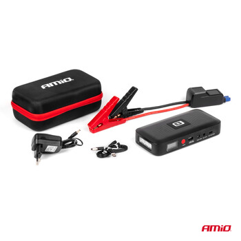 04055/AM ΕΚΚΙΝΗΤΗΣ ΜΠΑΤΑΡΙΑΣ - STARTER POWERBANK 12V 4000mAh 800A  ΜΕ ΟΘΟΝΗ LCD & ΑΣΥΡΜΑΤΗ ΦΟΡΤΙΣΗ ΑΜΙΟ - 1 τεμ.