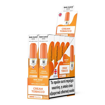 Bar Juice 5000 Cream Tobacco 10ml 20mg Nic Salts