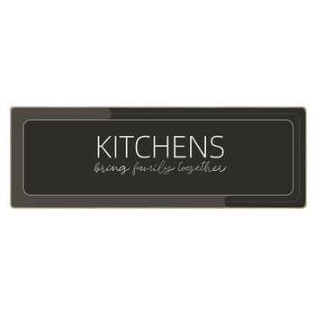 HOME USE πατάκι κουζίνας HUH-0217, αντιολισθητικό, υφασμάτινο, 150x50cm, 3.5mm πάχος, καφέ