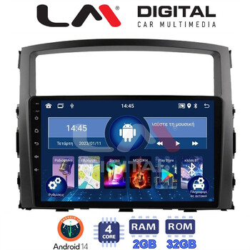 LM Digital - LM ZL4038 GPS Οθόνη OEM Multimedia Αυτοκινήτου για MITSUBISHI PAJERO 2006>2014 (BT/GPS/WIFI) electriclife