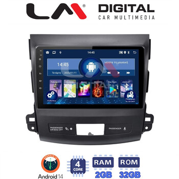 LM Digital - LM ZL4056 GPS Οθόνη OEM Multimedia Αυτοκινήτου για OUTLANDER, C CROSSER,4007 2006>2012 (BT/GPS/WIFI) electriclife