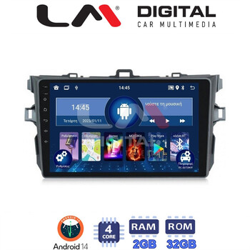 LM Digital - LM ZL4063 GPS Οθόνη OEM Multimedia Αυτοκινήτου για TOYOTA COROLLA 2006>2012  (BT/GPS/WIFI) electriclife